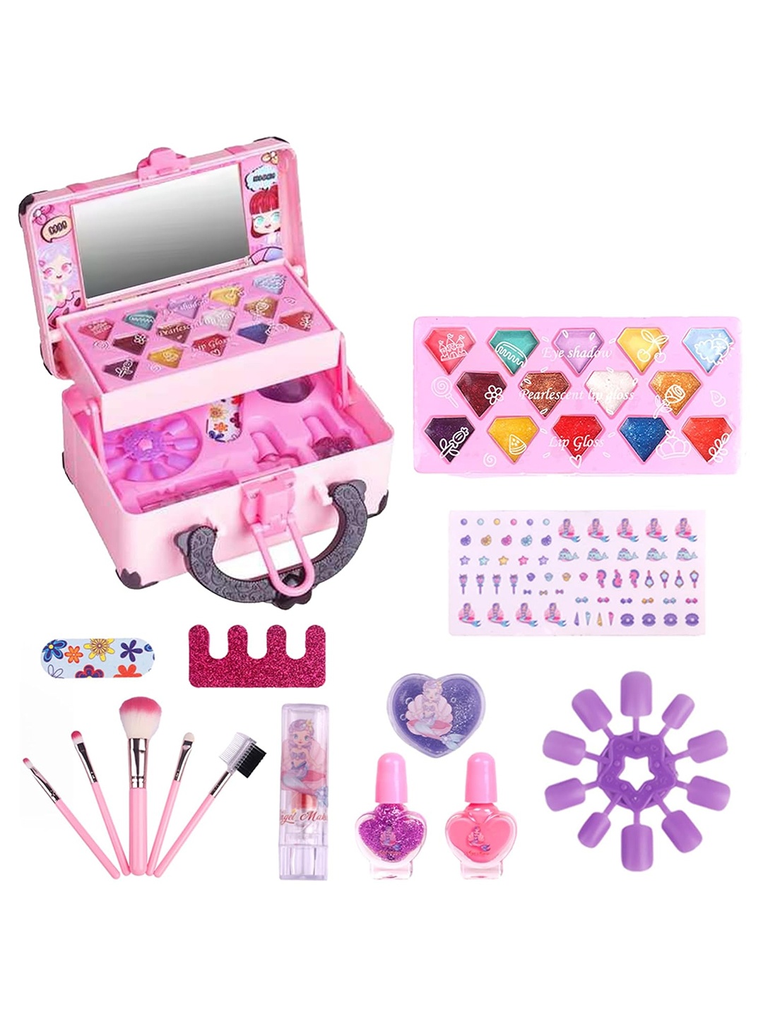 

Kidology Girls Real Washable Unicorn Treasure Makeup Kit, Pink