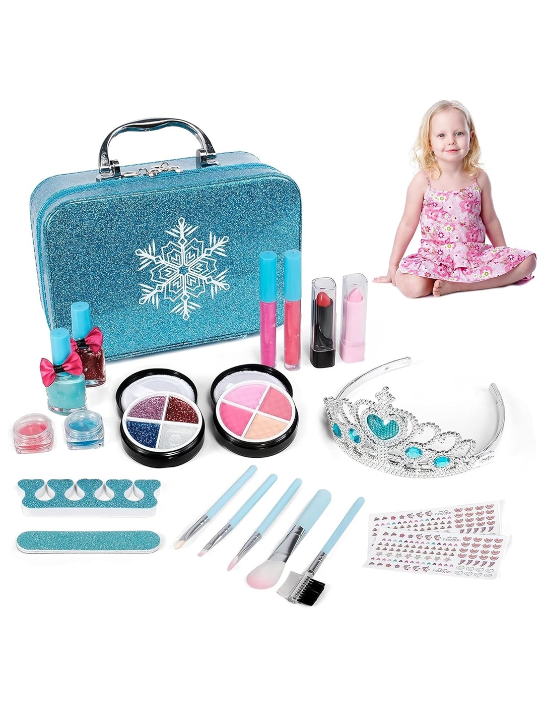 

Kidology Girls Real Washable Unicorn Princess Makeup Kit, Multi