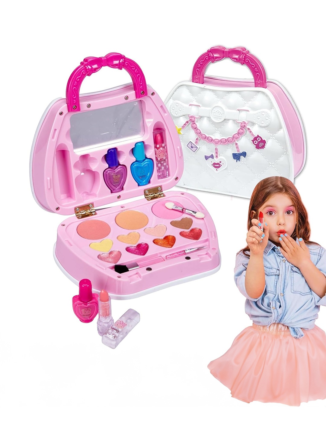 

Kidology Girls Real Washable Unicorn Treasure Bear Makeup Kit, Pink