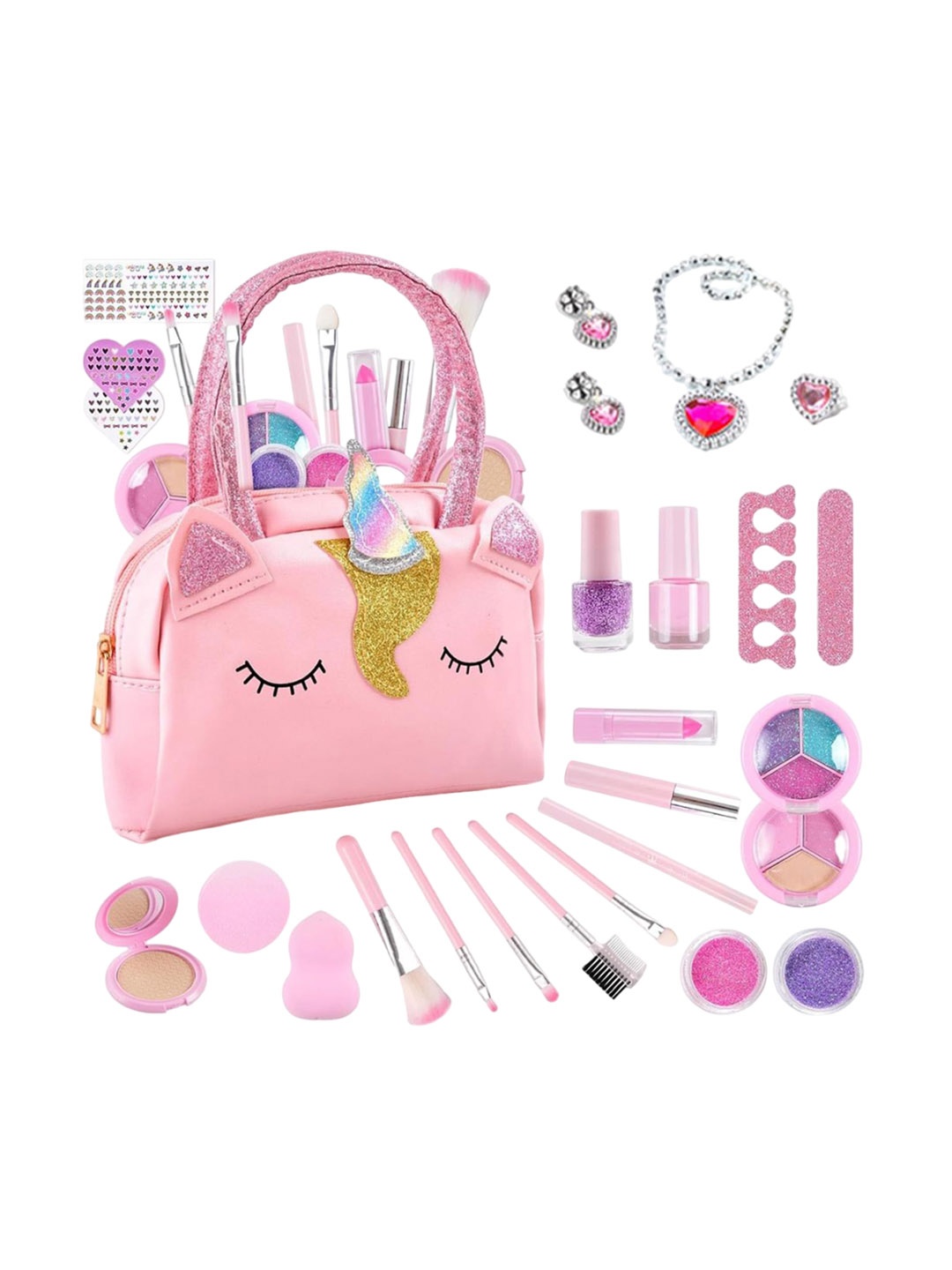 

Kidology Girls Washable Unicorn Makeup Kit with Bag, Pink