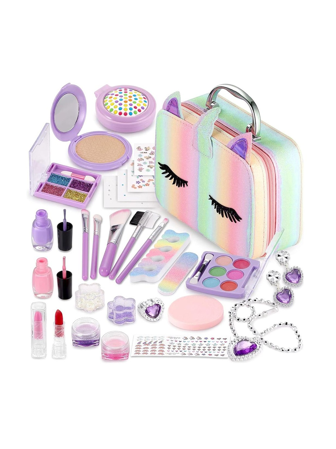 

Kidology Girls Real Washable Unicorn Pretty Girl Makeup Kit, Purple