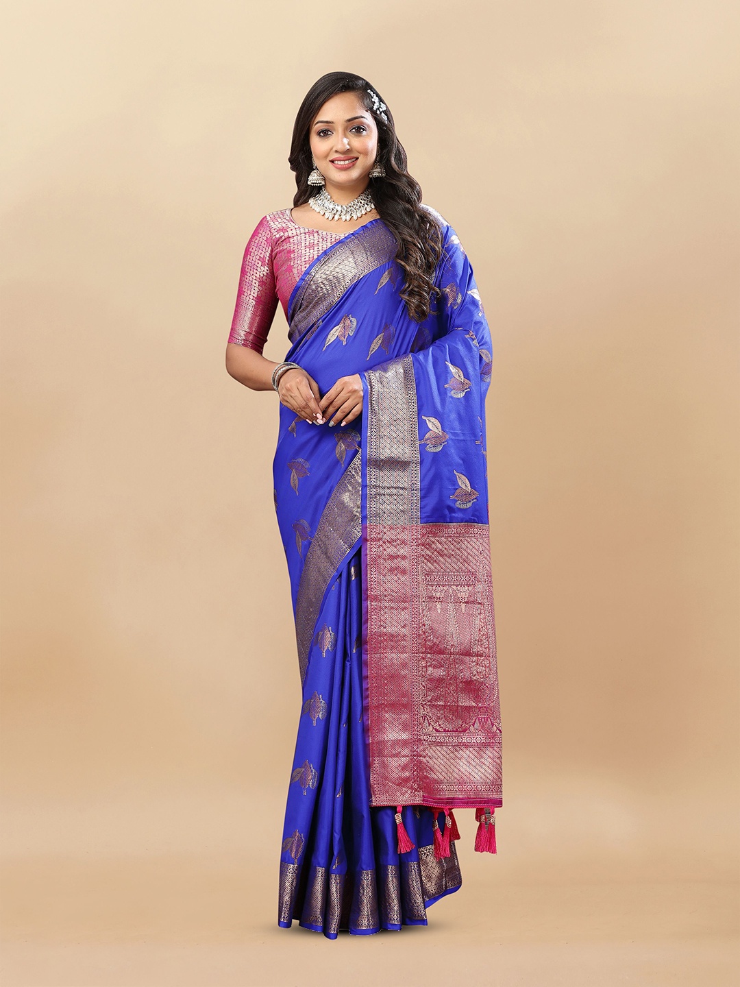 

Upalksh Woven Design Zari Banarasi Saree, Blue