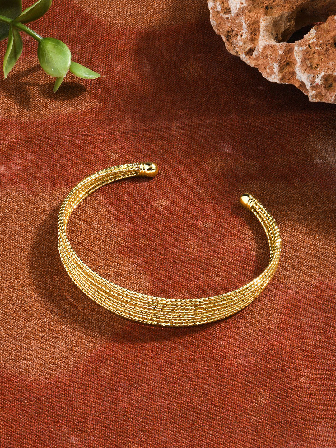 

Accessorize Brass Layered Bangle-Style Bracelet, Gold