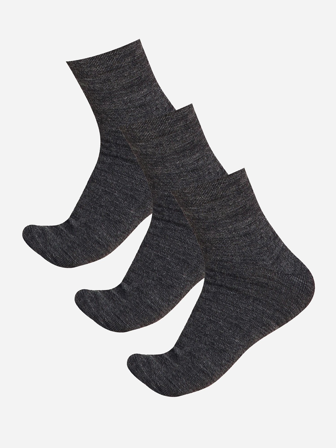 

Bodycare Women Pack Of 3 Cotton Ankle-Length Socks, Grey