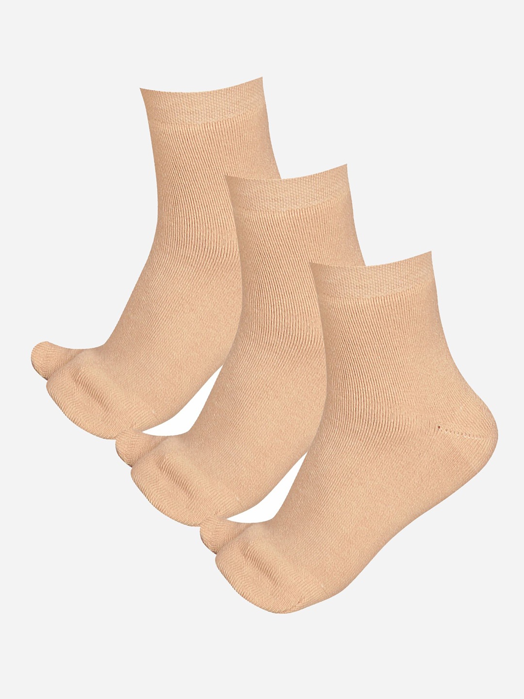 

Bodycare Pack Of 3 Ankle-Length Thumb Socks, Beige