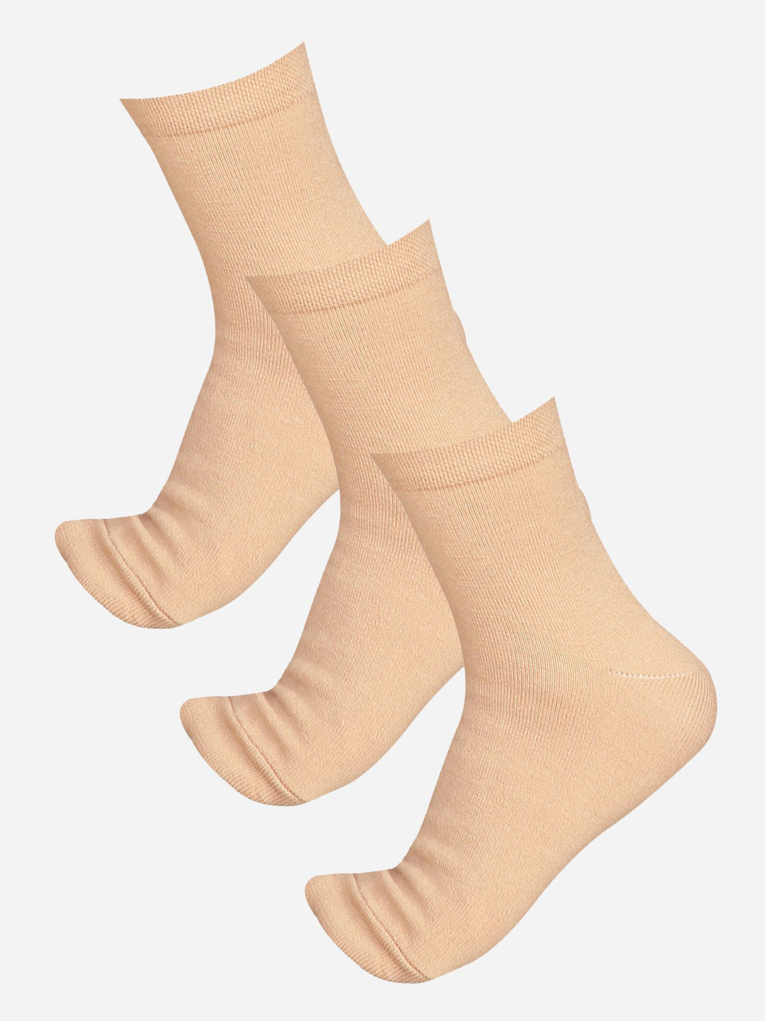 

Bodycare Women Pack Of 3 Cotton Ankle Length Socks, Beige