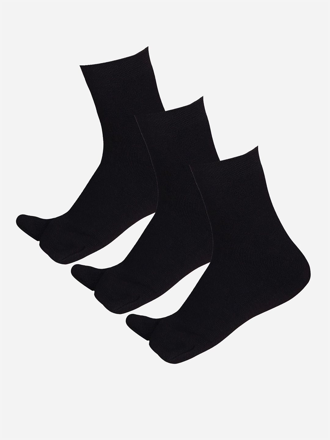 

Bodycare Women Pack Of 3 Ankle-Length Thumb Socks, Black