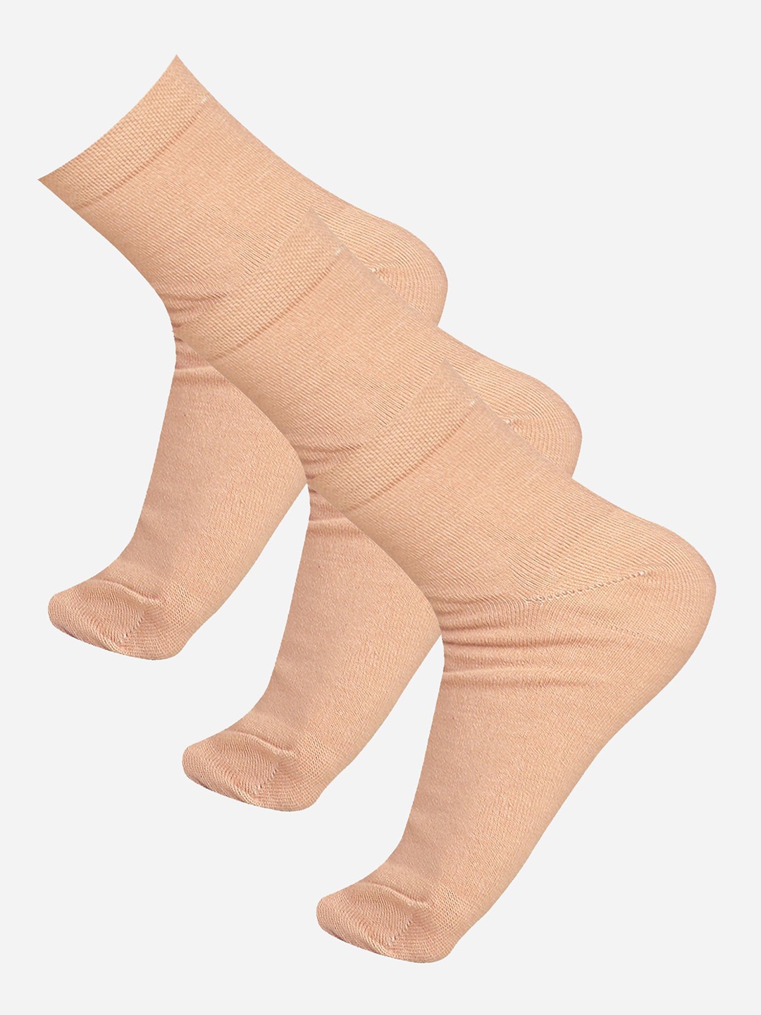

Bodycare Women Pack Of 3 Cotton Ankle Length Socks, Beige