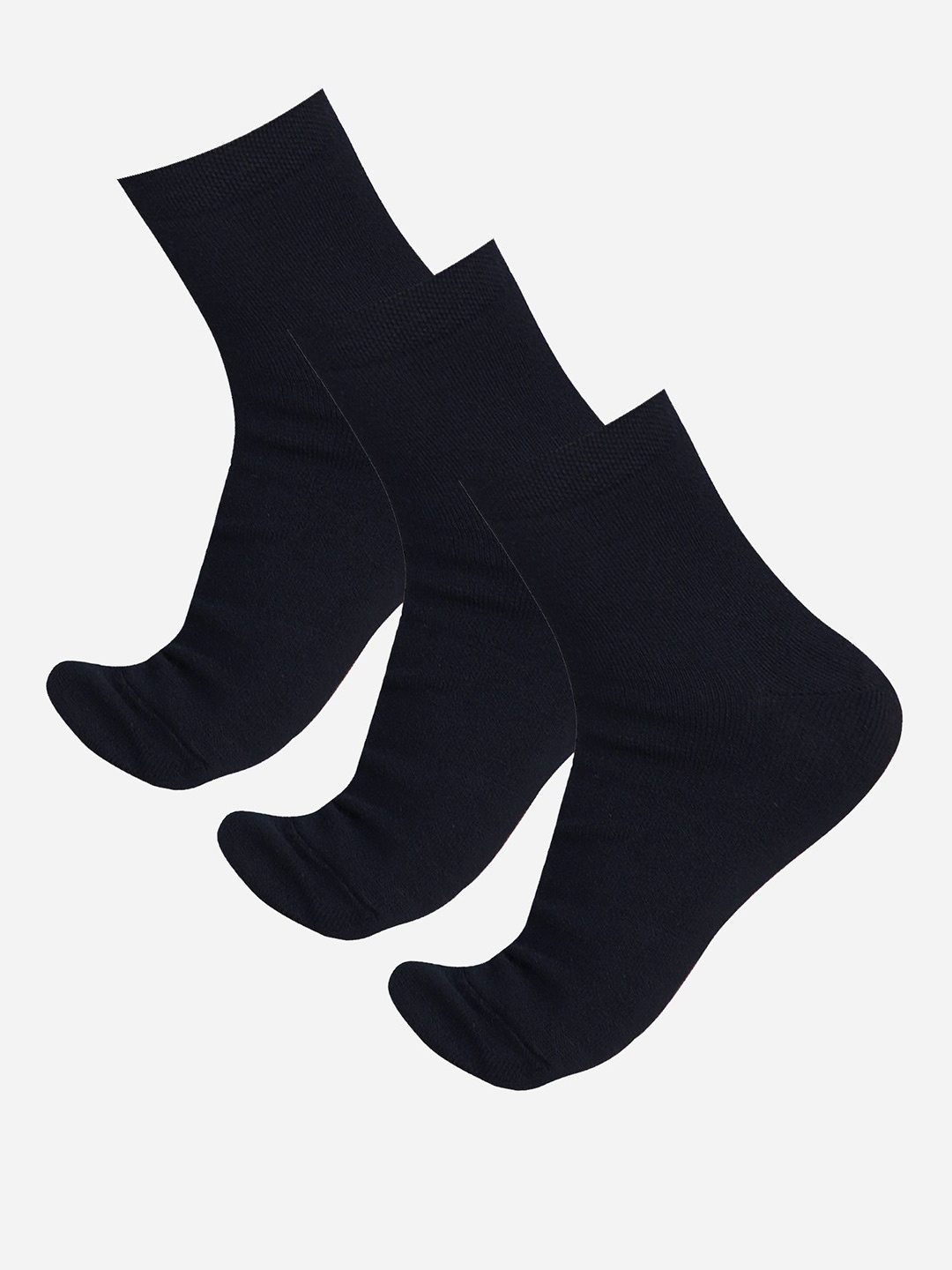 

Bodycare Pack Of 3 Printed Cotton Ankle Length Socks, Black
