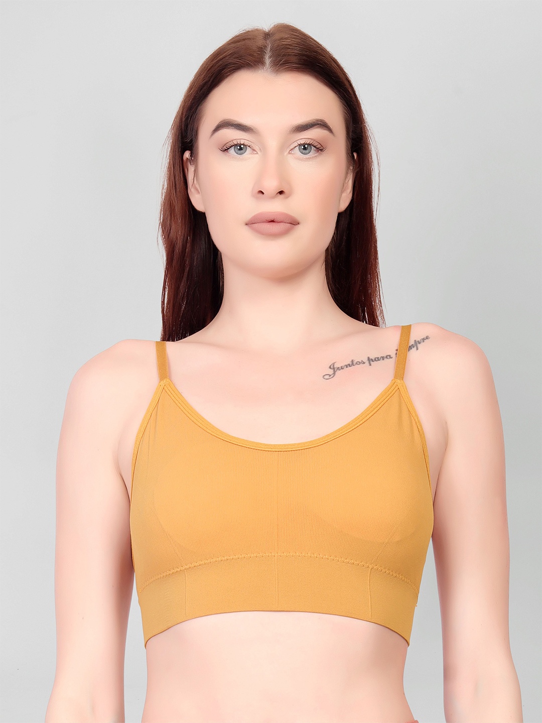 

DEALSEVEN FASHION Full Coverage Lightly Padded Cotton Everyday Bra With All Day Comfort, Yellow