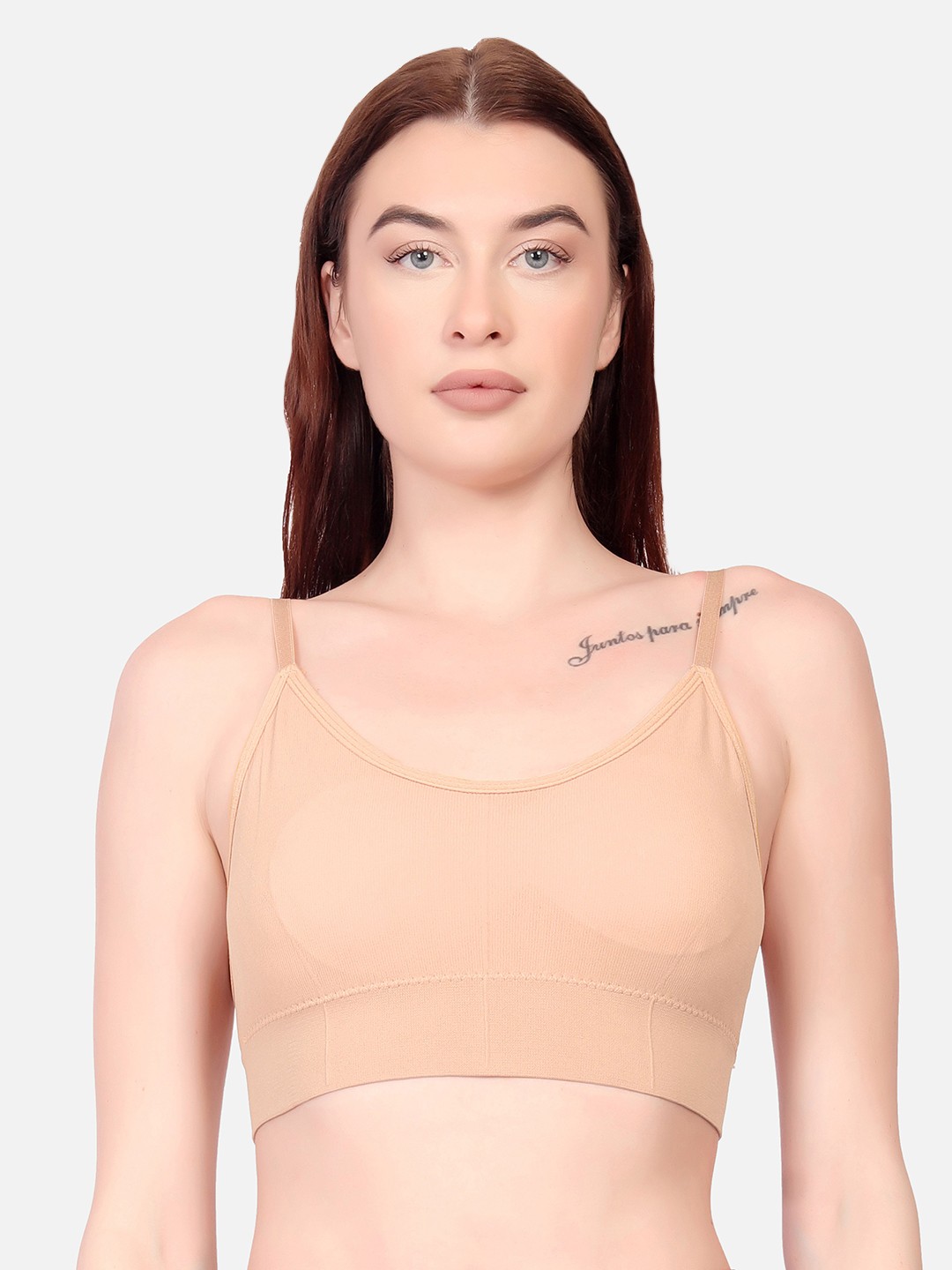 

DEALSEVEN FASHION Full Coverage Lightly Padded Cotton Everyday Bra With All Day Comfort, Beige