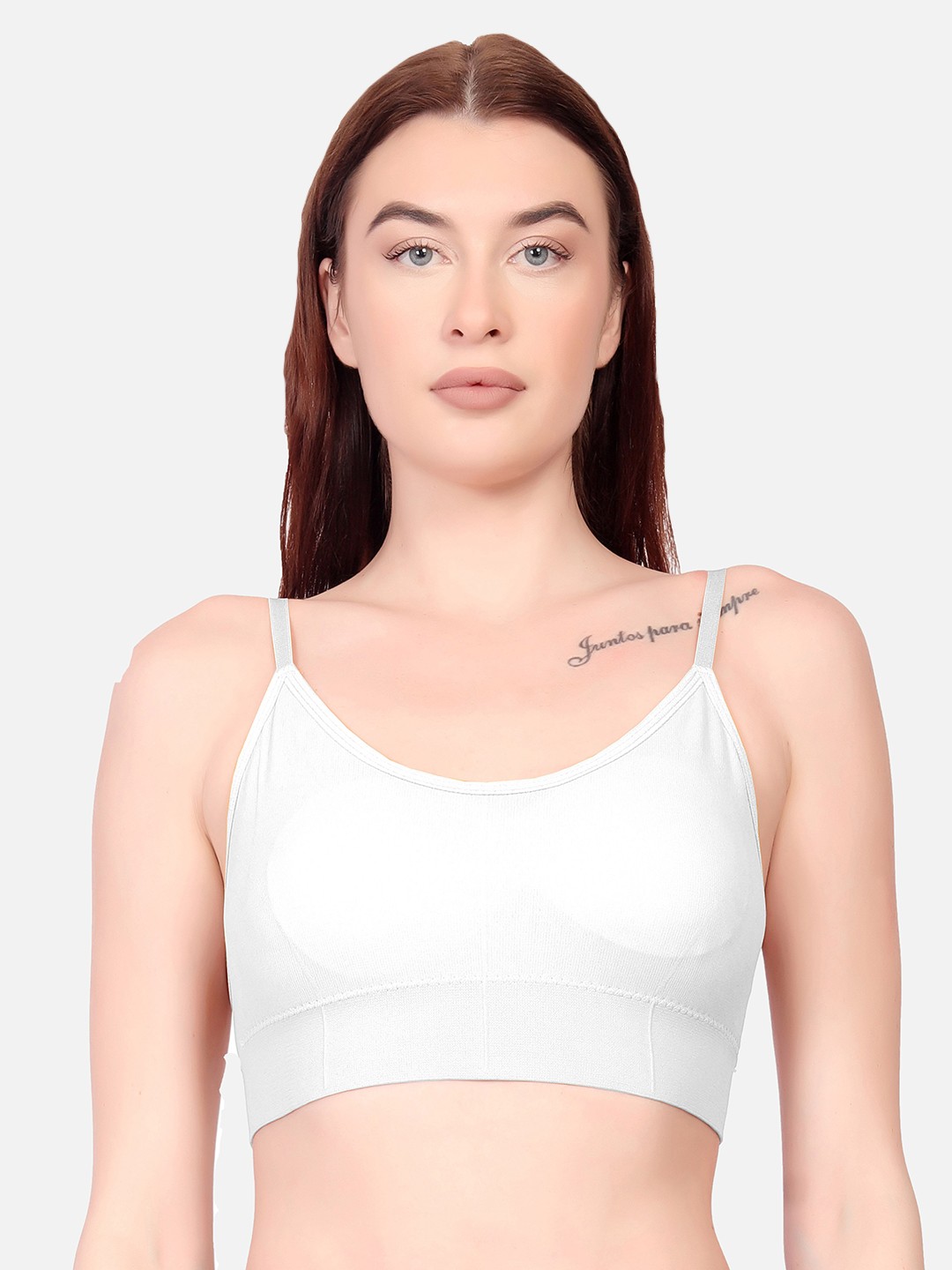 

DEALSEVEN FASHION Full Coverage Lightly Padded Cotton Everyday Bra With All Day Comfort, White