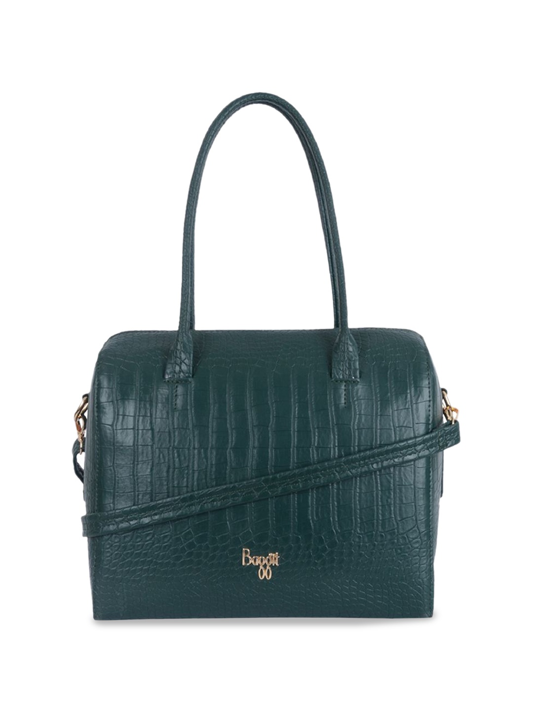 

Baggit Animal Textured PU Structured Shoulder Bag with Tasselled, Green