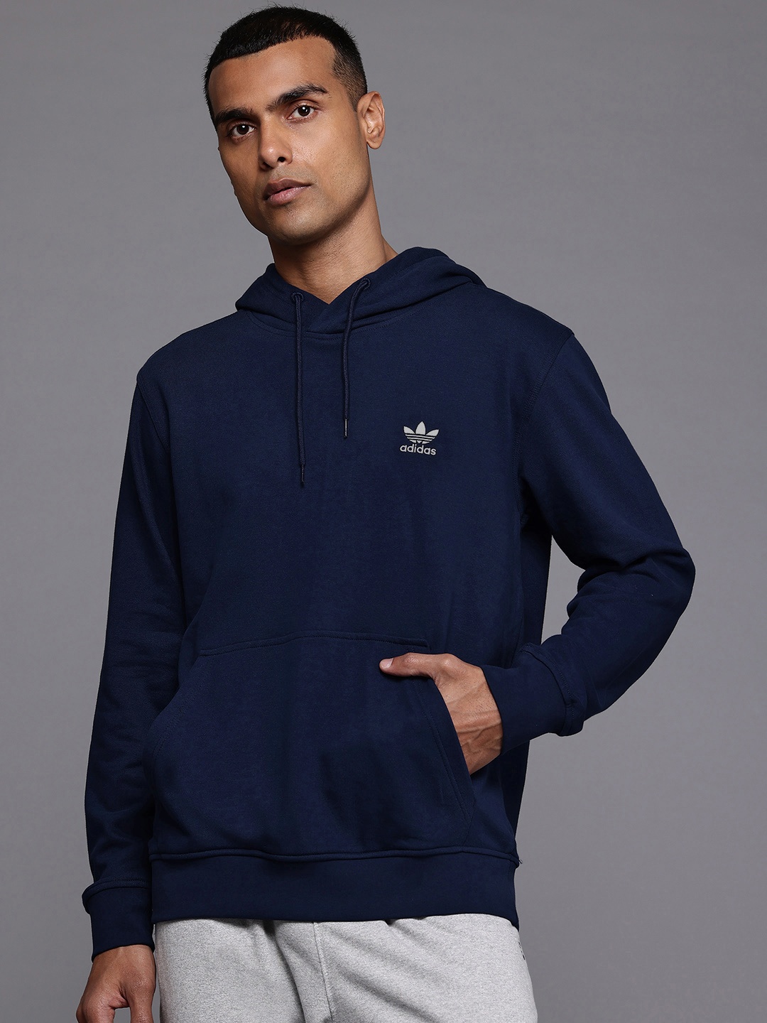 

ADIDAS Originals Pure Cotton Hooded Sweatshirt, Navy blue