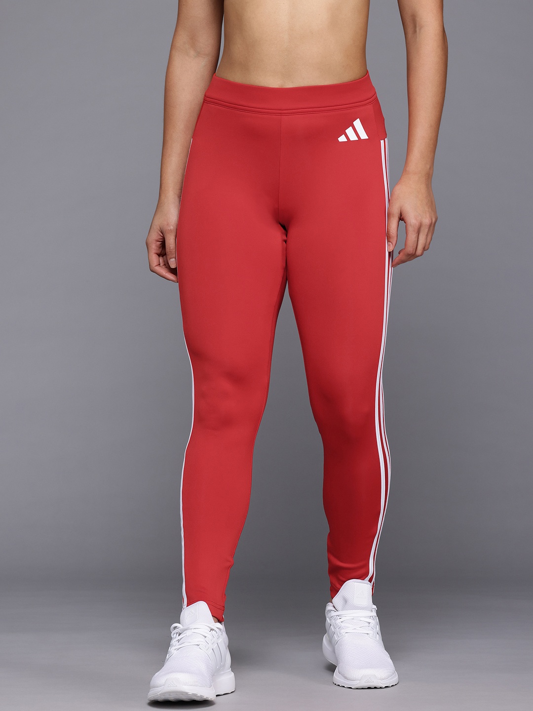 

ADIDAS Women Essentials 3-Stripes Training Tights, Red