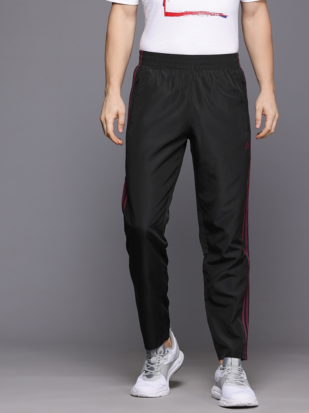 

ADIDAS Men Cut Pile Track Pants, Black