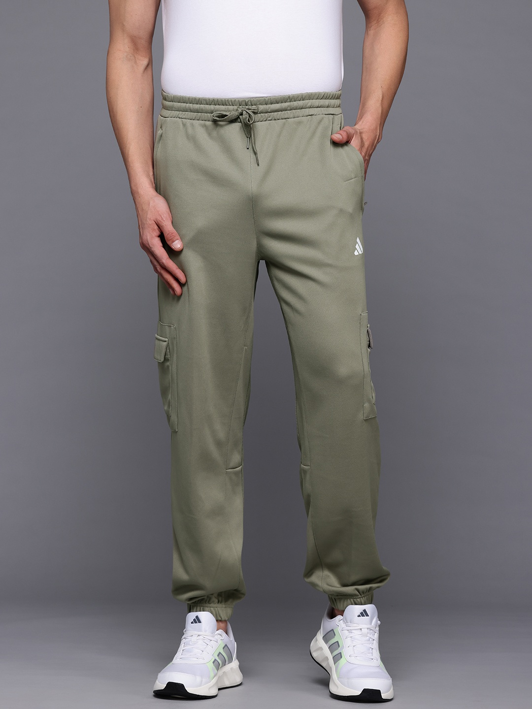 

ADIDAS Men Cargo Style Joggers, Olive