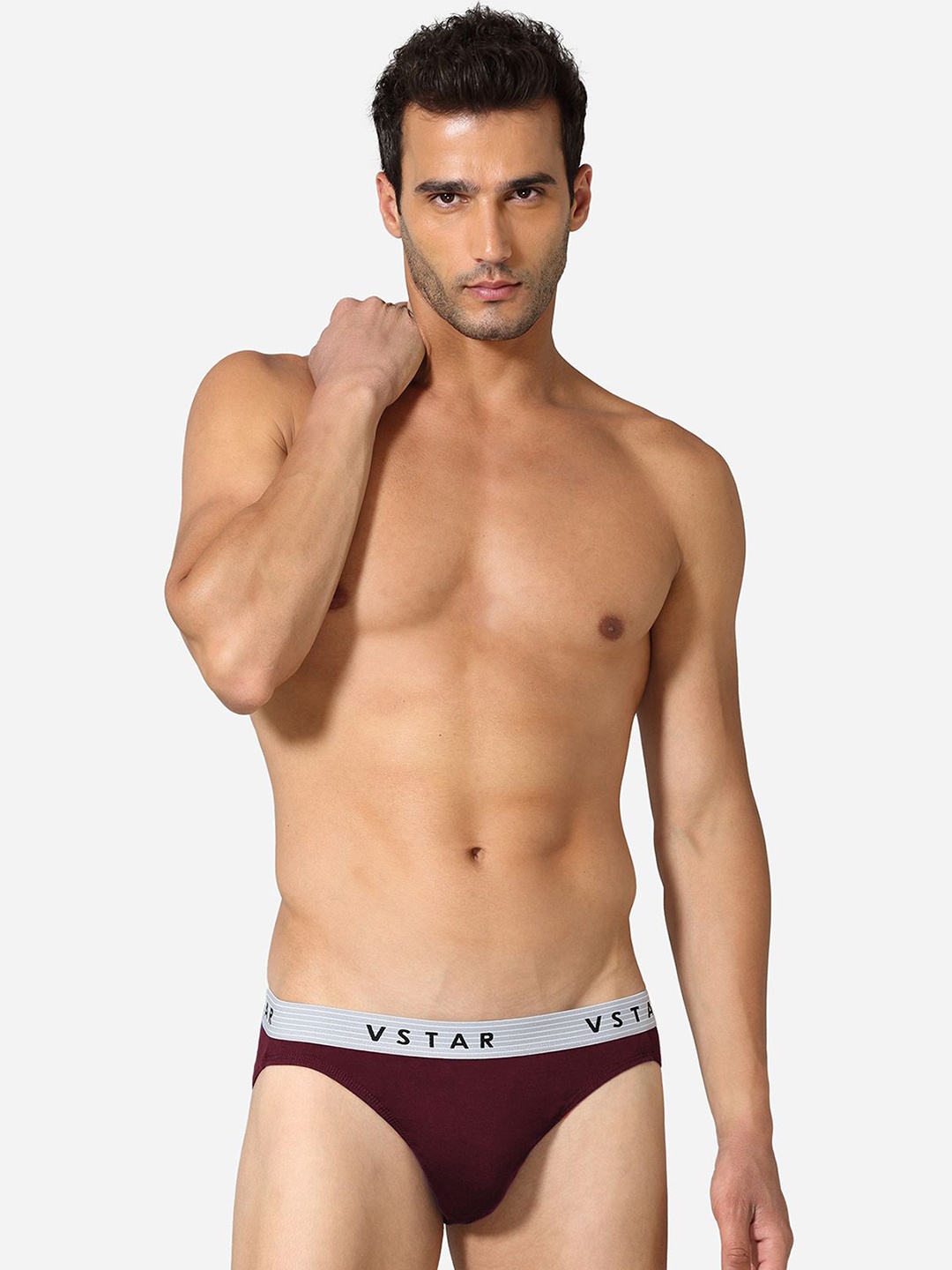 

VStar Pack Of 2 Low-Rise Cotton Basic Briefs TUFF NEO-2PCS-ZINFANDEL, Purple