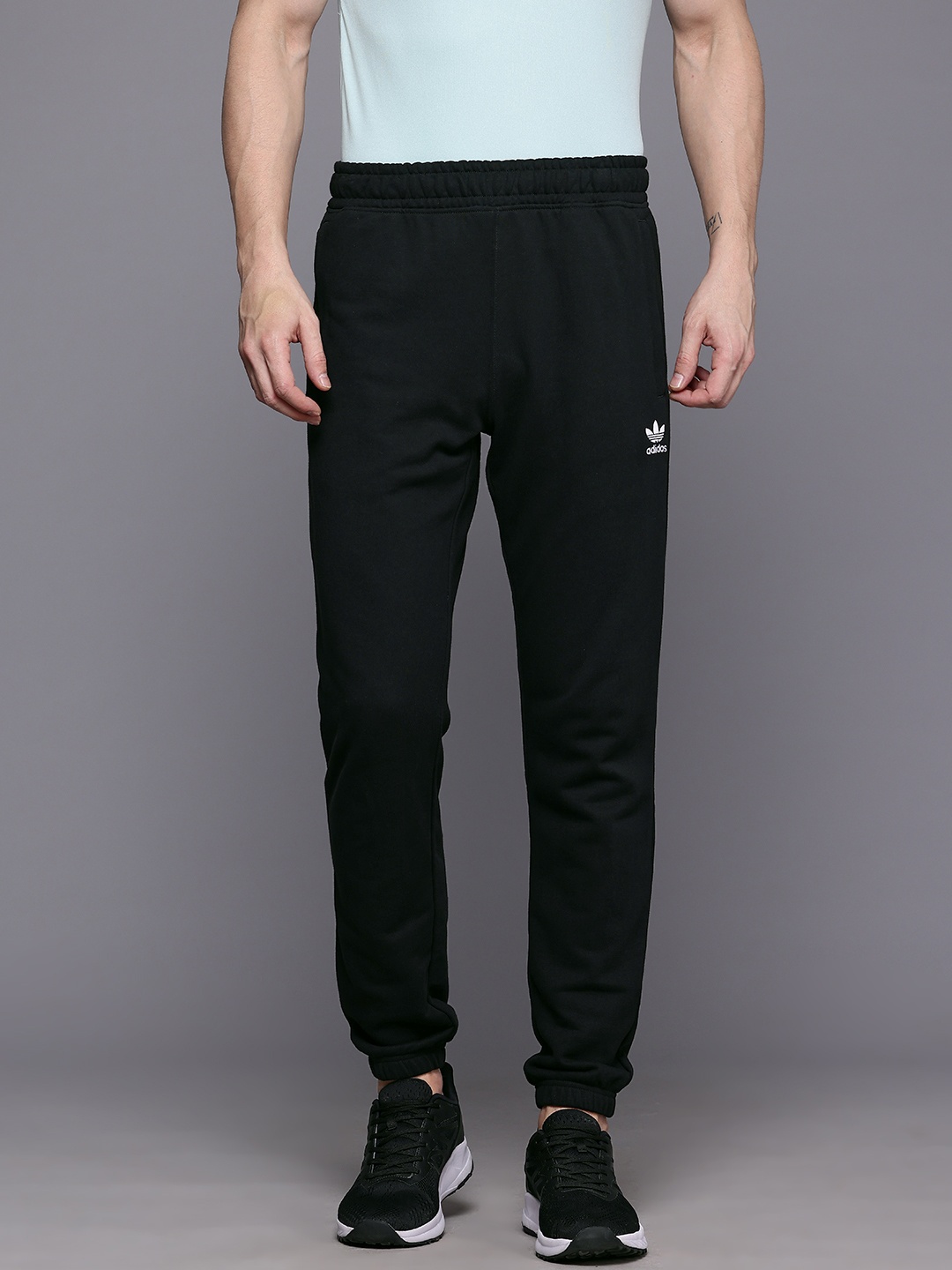 

ADIDAS Originals Men Pure Cotton Trefoil Essentials Track Pants, Black