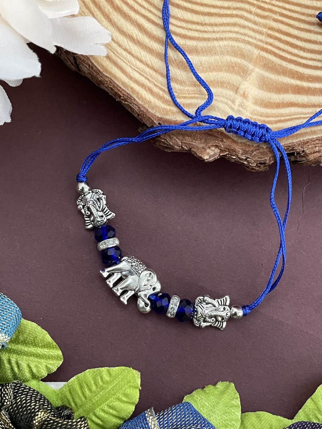 

Digital Dress Room Beaded Thread Rakhi, Blue