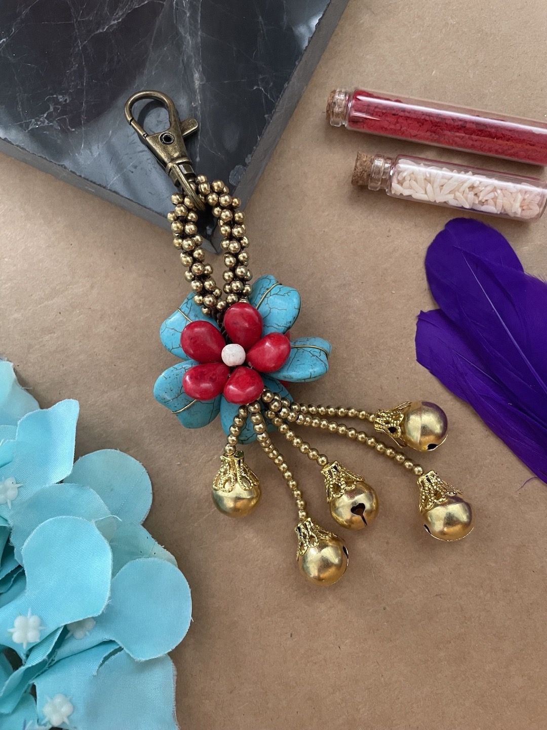 

Digital Dress Room Thread & Beads Rakhi, Blue
