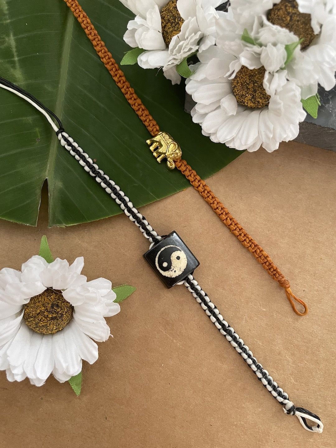 

Digital Dress Room Set Of 2 Thread & Beaded Rakhi, Black