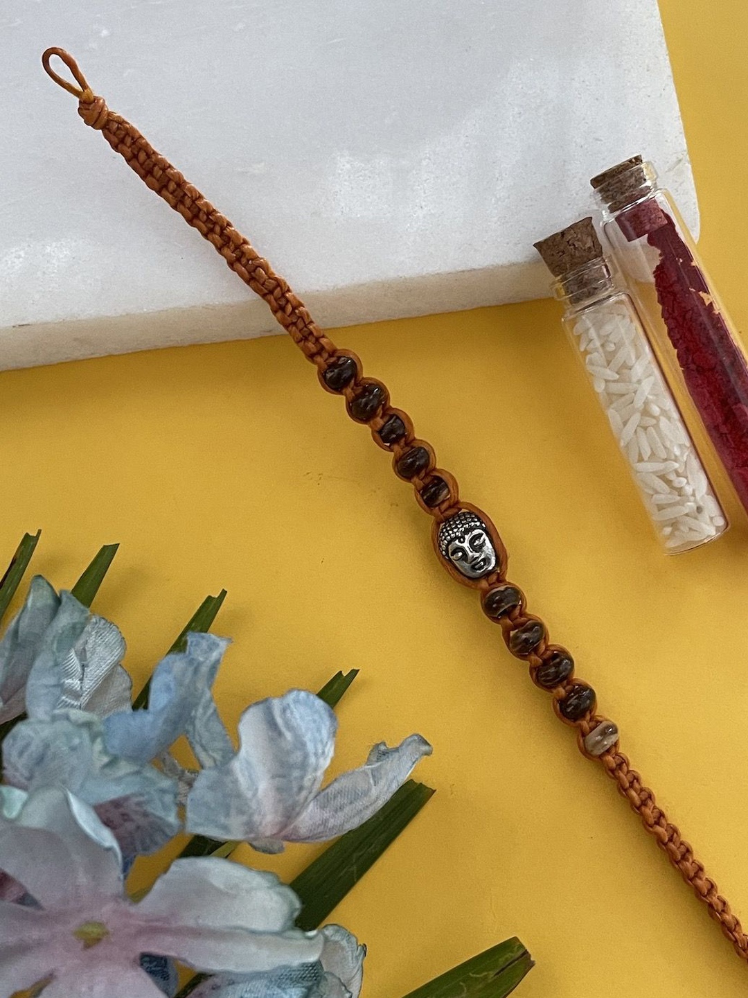 

Digital Dress Room Buddha Charm Thread Rakhi, Brown