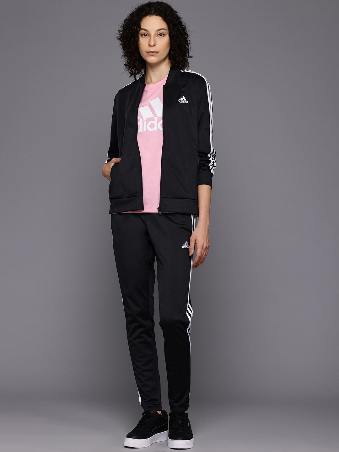 

ADIDAS Essentials 3-Stripes Tracksuit, Black