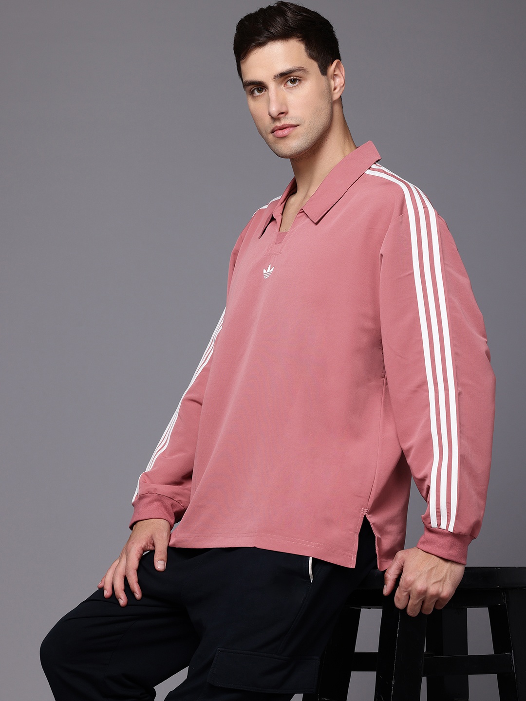 

ADIDAS Originals Unisex Rugby Polo T-shirt, Pink