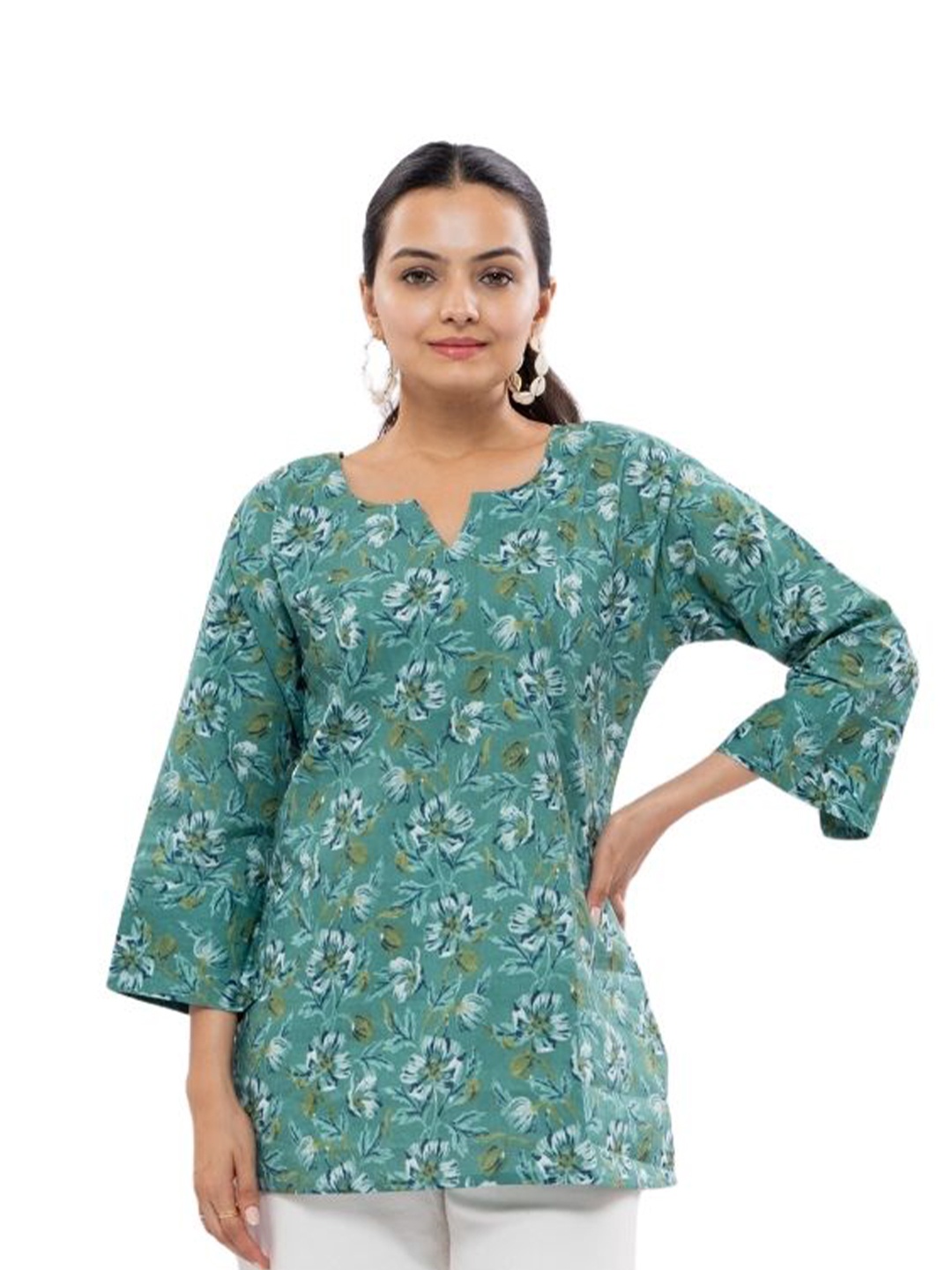 

EKISHA Printed Tunic, Green