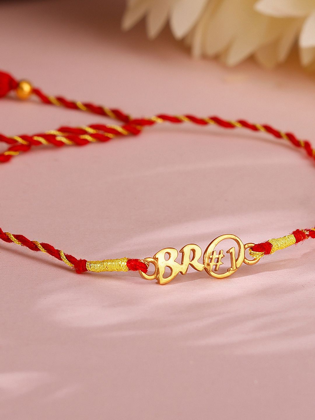 

GIVA 925 Silver Gold-Plated Best Brother Rakhi With Roli Chawal