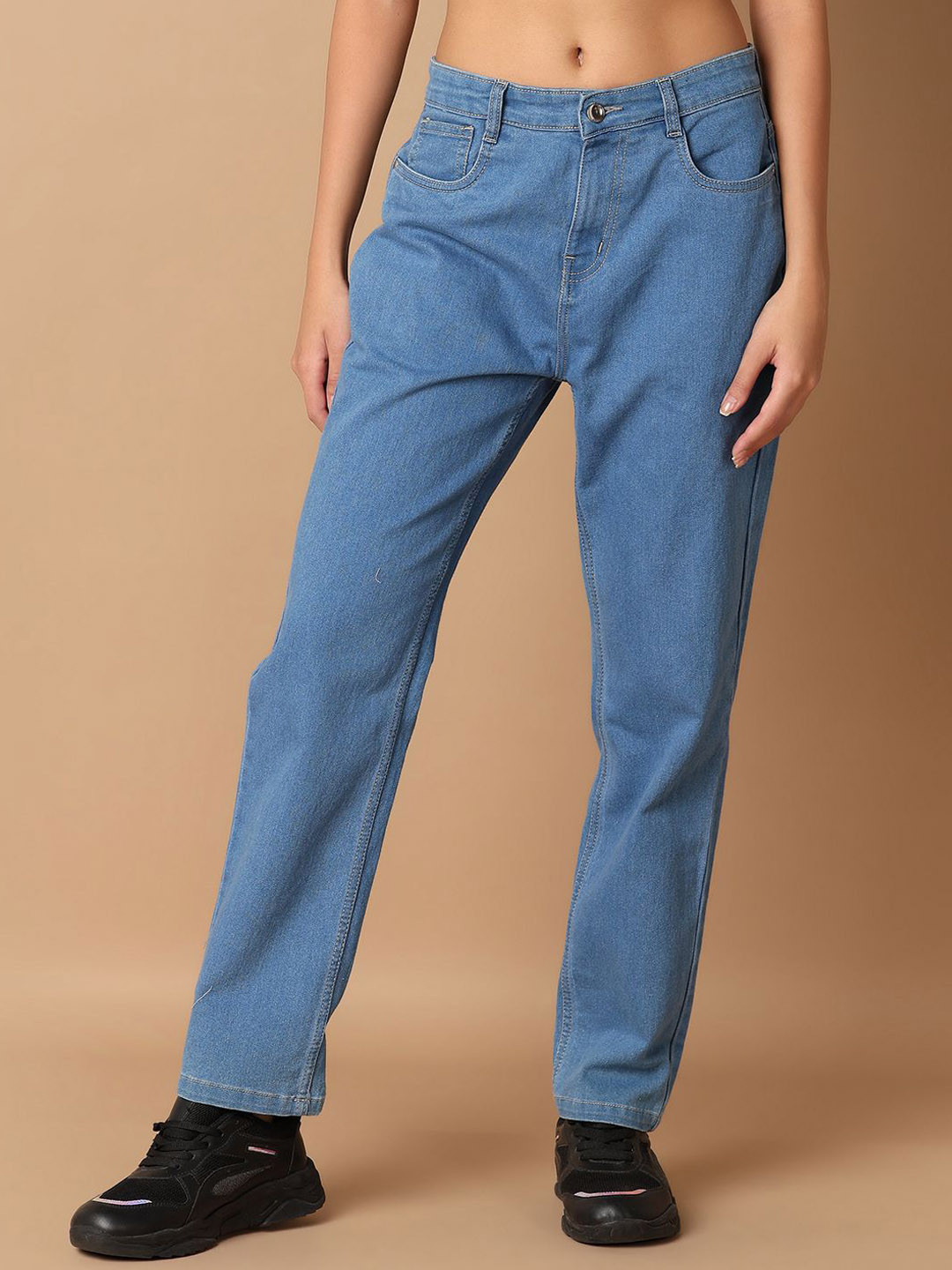 

V-Mart Women No Fade Clean Look High-Rise Denim Jeans, Blue