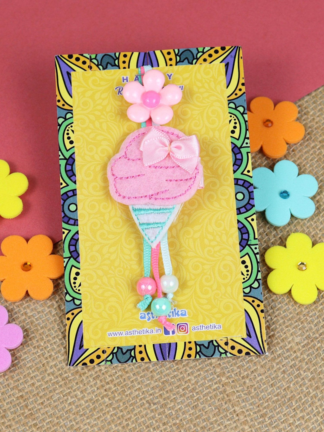 

Asthetika Ice-Cream Lumba With Roli Chawal, Pink