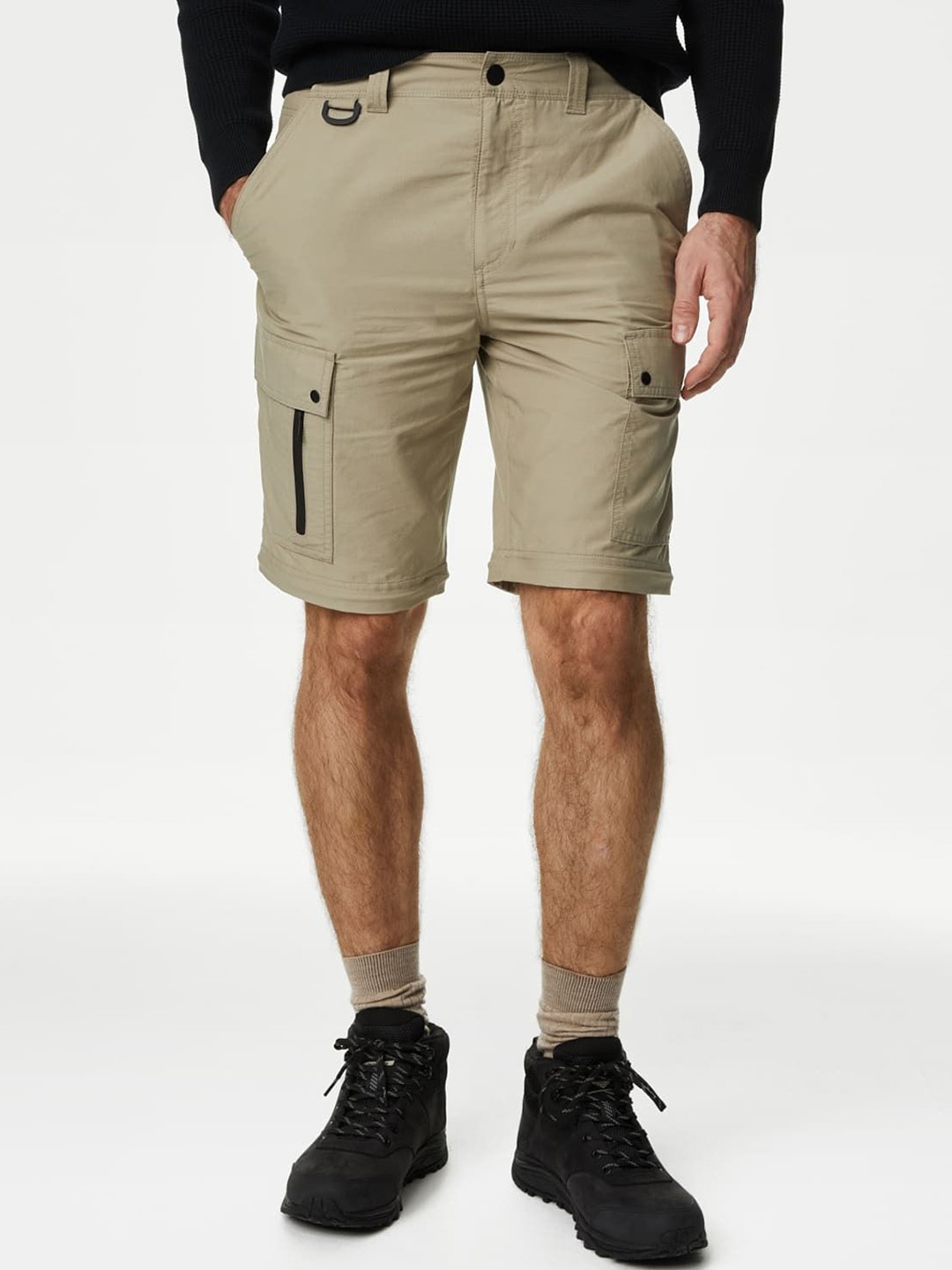 

Marks & Spencer Men Zip Off Trekking Cargos Trousers, Beige