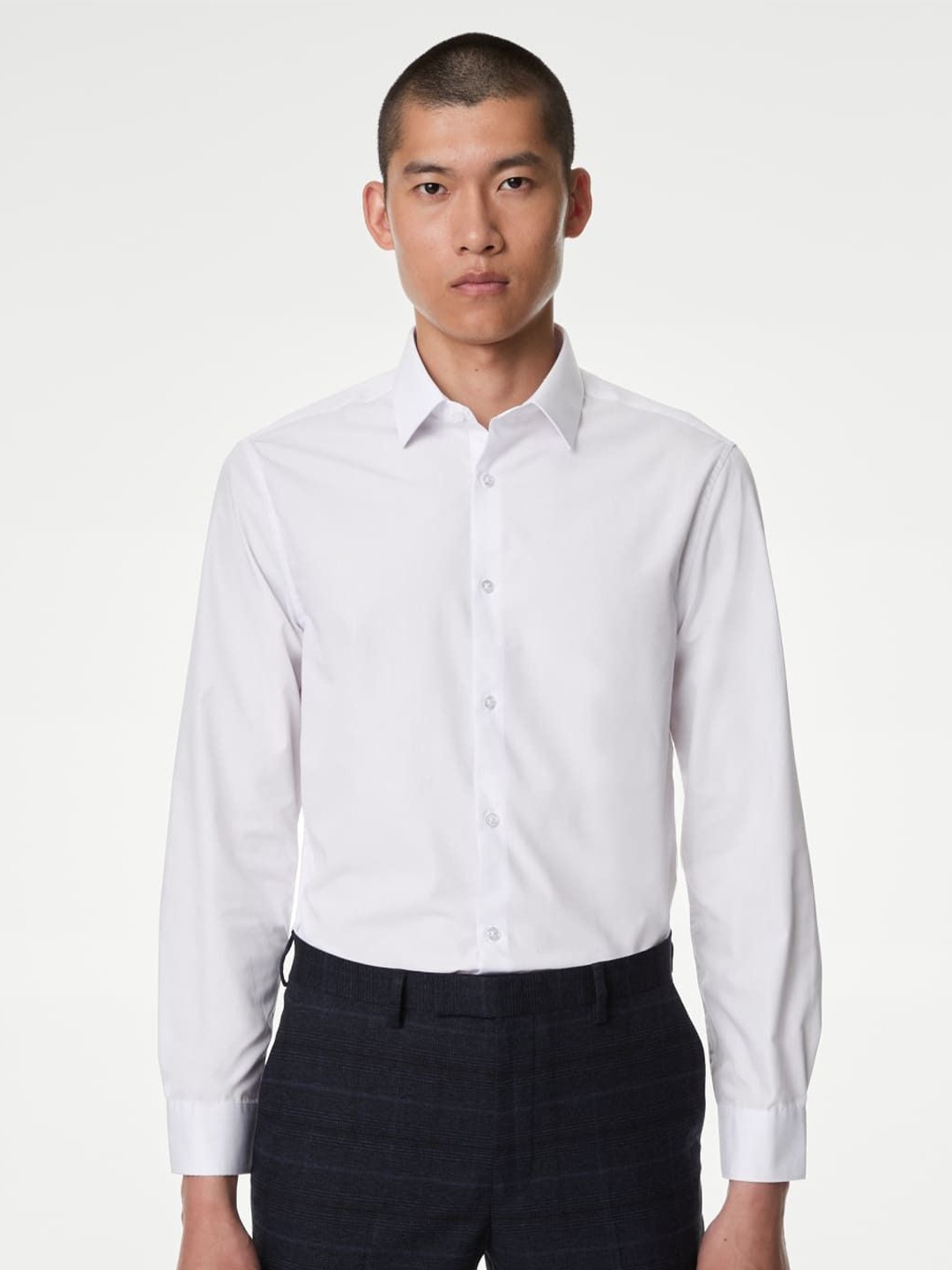 

Marks & Spencer Men Slim Fit Opaque Formal Shirt, White