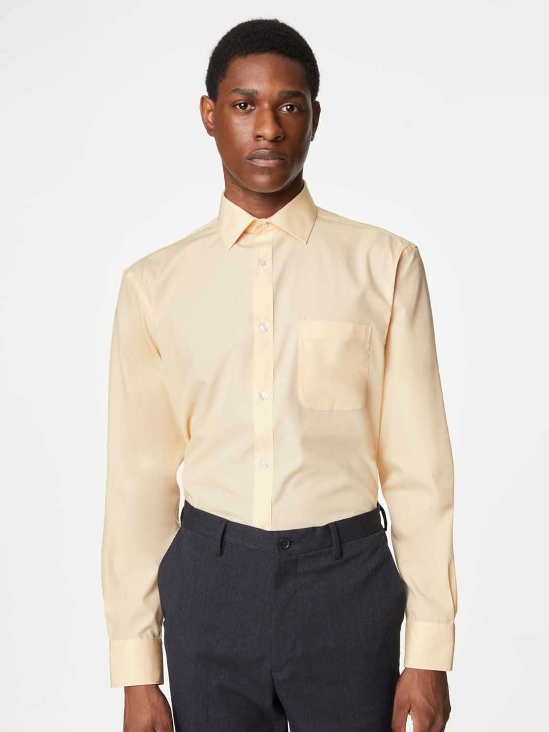 

Marks & Spencer Men Opaque Regular Fit Casual Shirt, Yellow