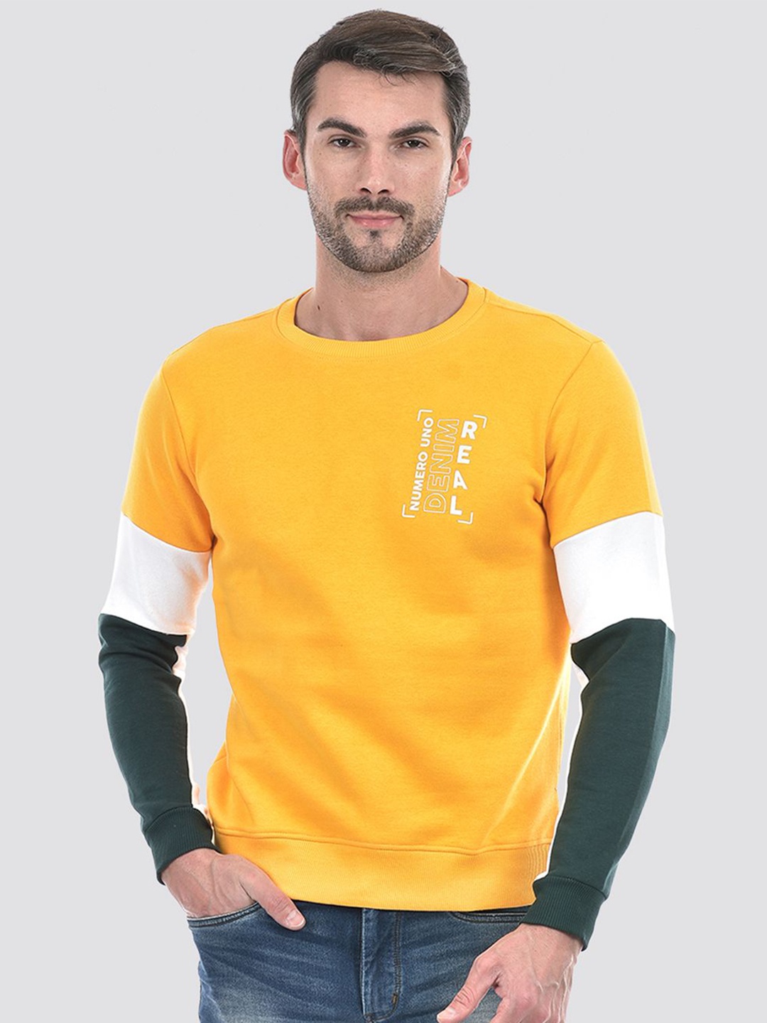 

Numero Uno Men Sweatshirt, Yellow