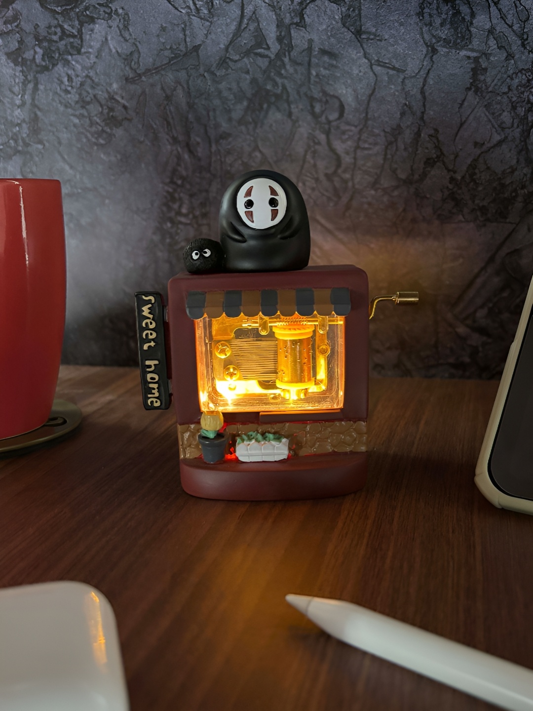 

COMICSENSE My Neighbor Totoro Anime Lonely Spirit Music Box Lamp, Black