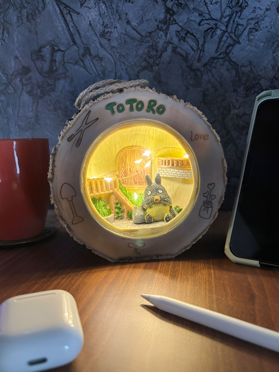 

COMICSENSE My Neighbor Totoro Anime Flautist Spirit Hanging Lamp, Grey