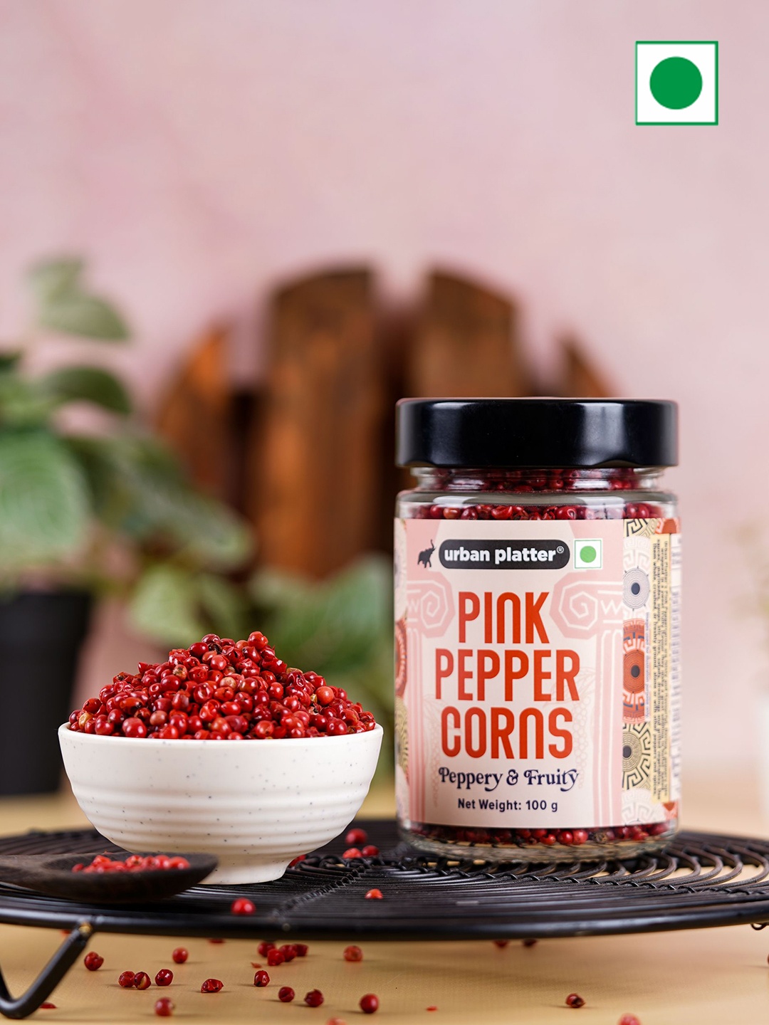 

URBAN PLATTER Whole Pink Pepper Corns-100g, Red