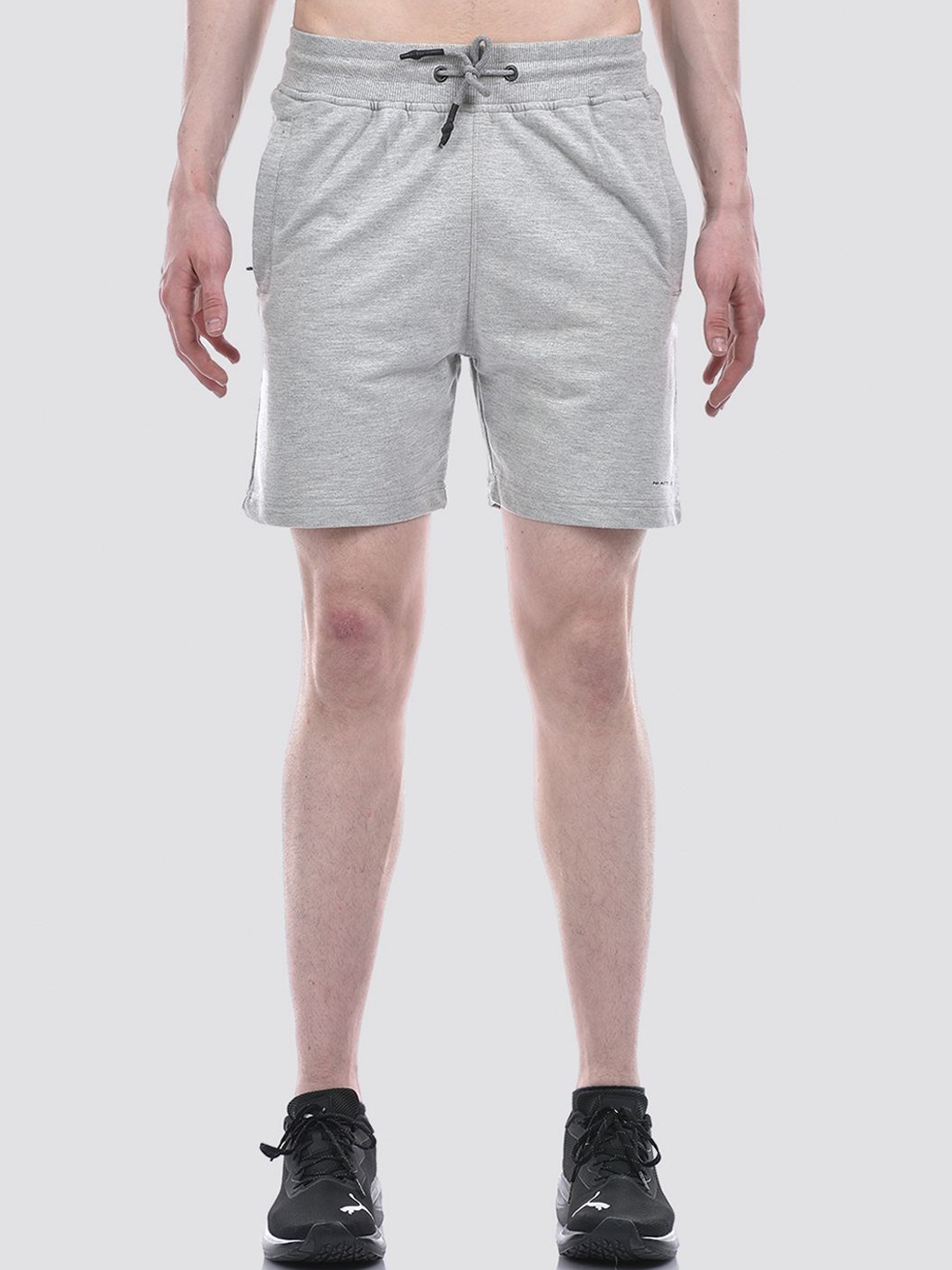 

Numero Uno Men Mid-Rise Terry Shorts, Grey