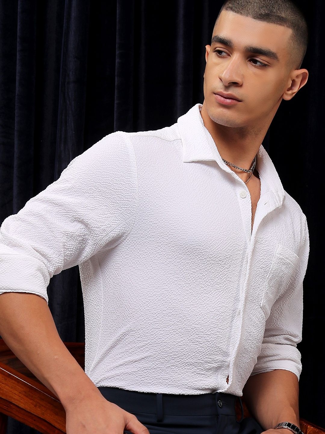 

KETCH Men Solid Classic Regular Fit Shirt, White