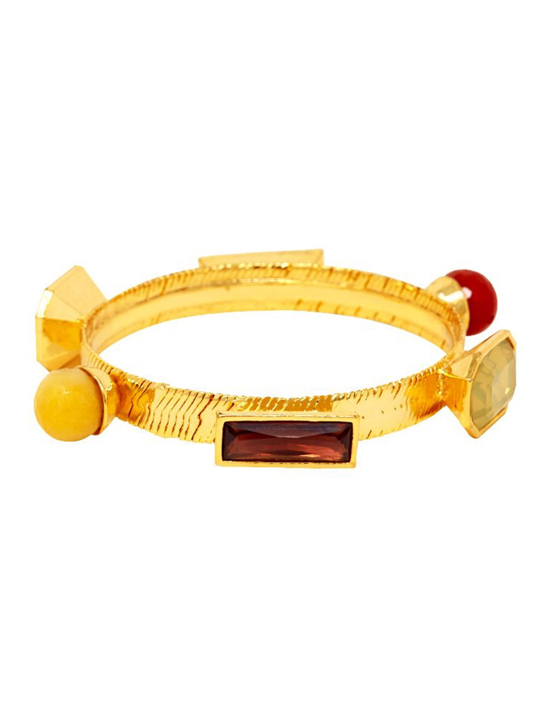 

VALLIYAN BY NITYA Gold-Plated Stone Studded Cuff Bracelet