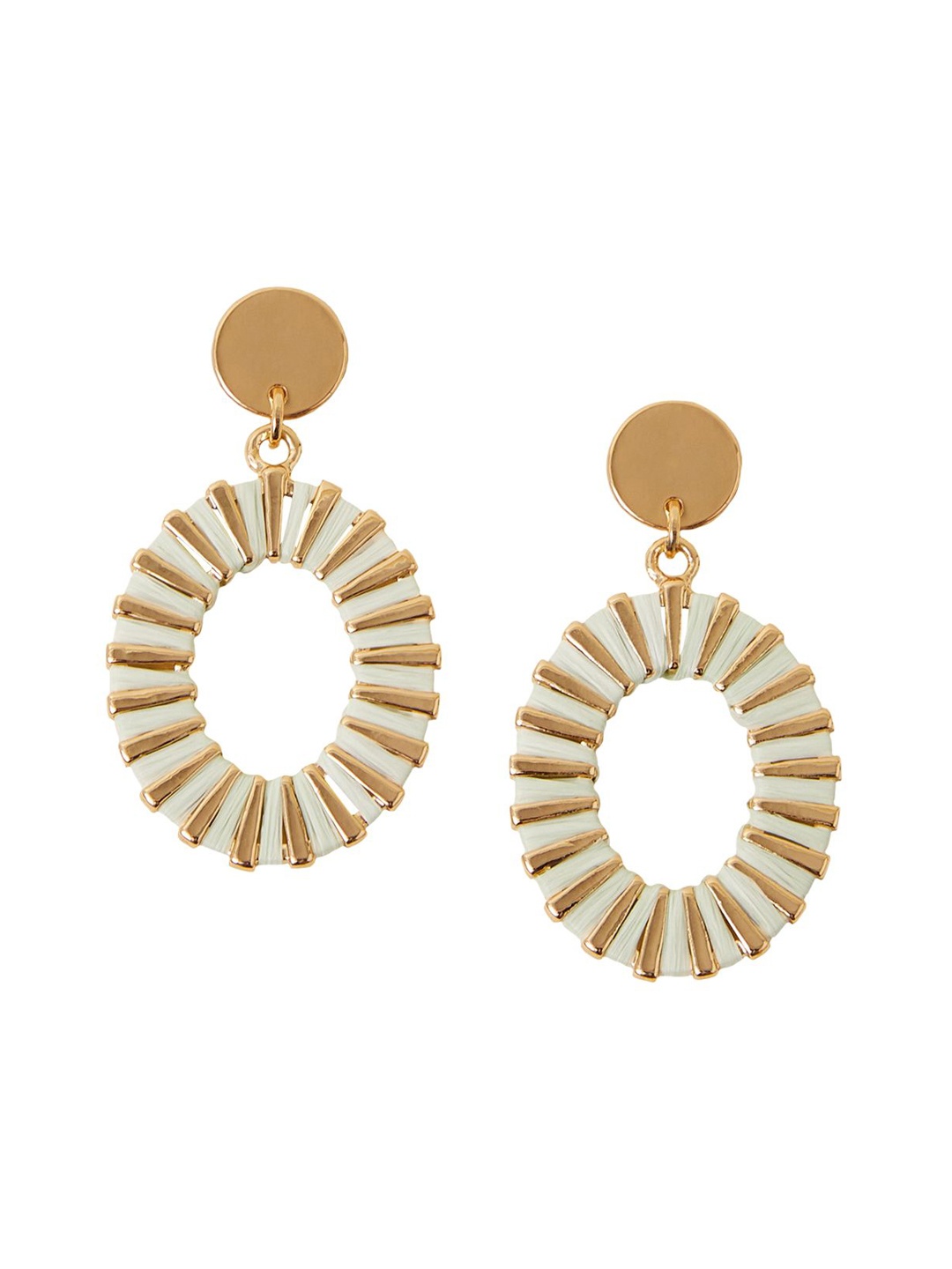 

Accessorize Circular Drop Earrings, Gold
