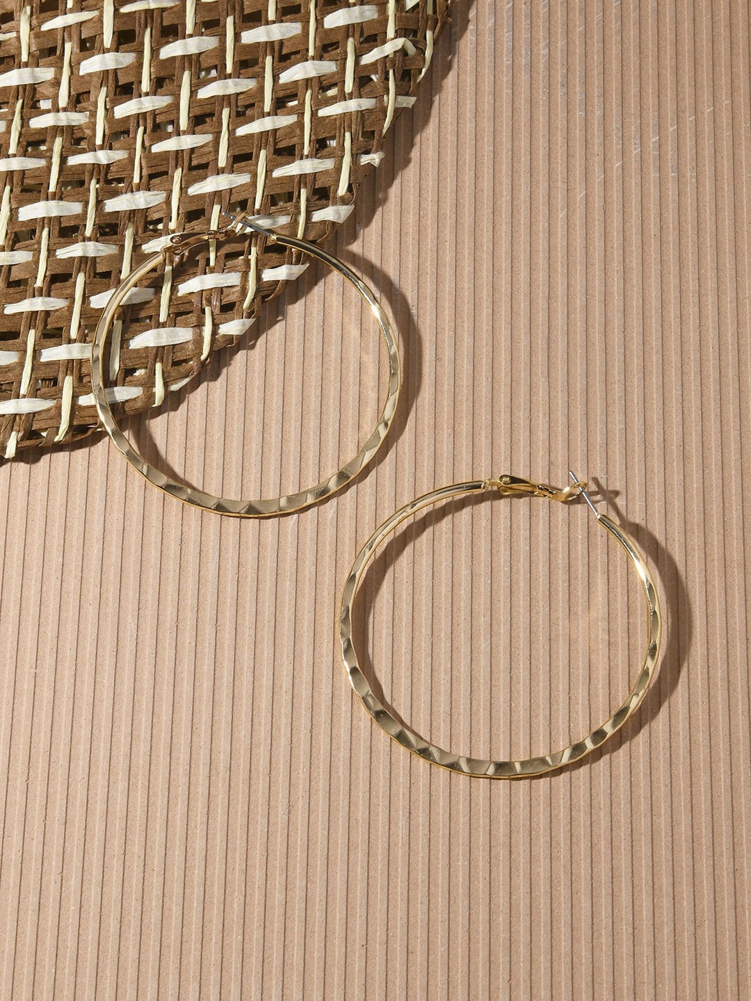 

Accessorize Textured Circular Hoop Earrings, Gold