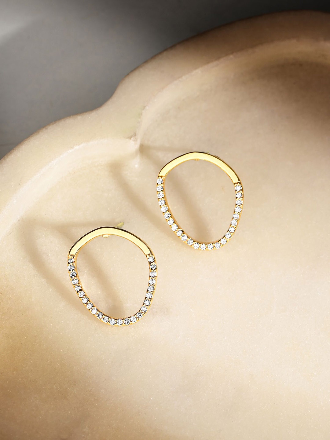 

Accessorize Gold-Plated Crystals Oval Stud Earrings