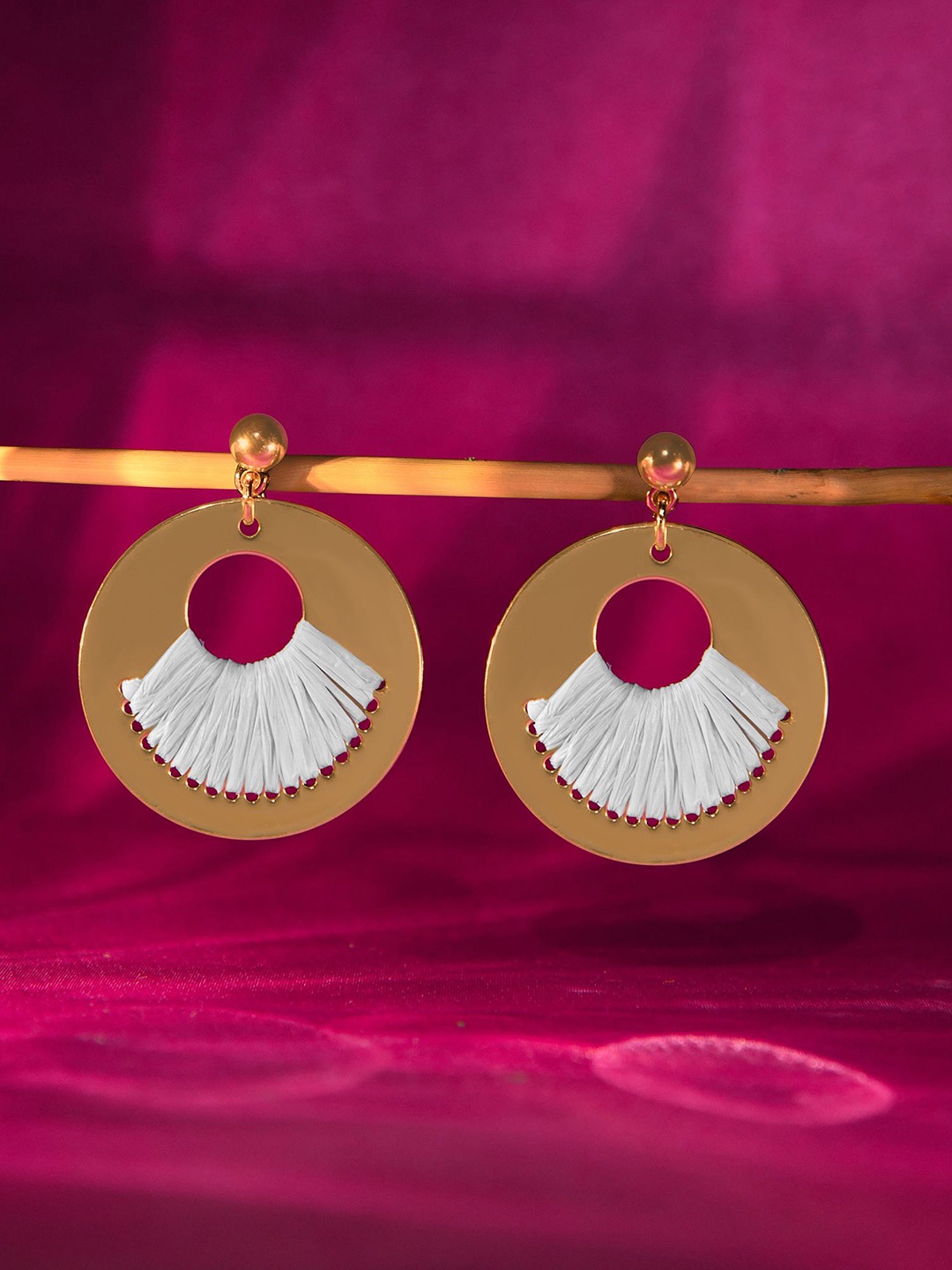 

Accessorize Circular Drop Earrings, Gold