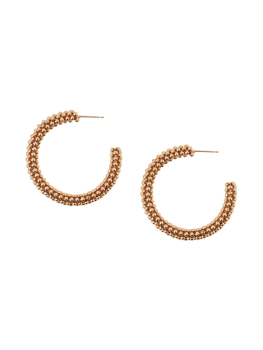 

Accessorize Beaded Circular Hoop Earrings, Gold