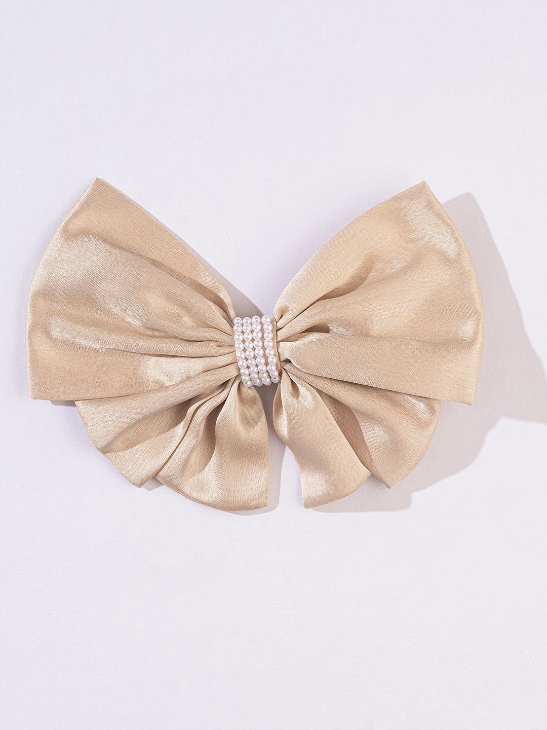 

HAIR DRAMA CO. Women Embellished Alligator Hair Clip, Nude