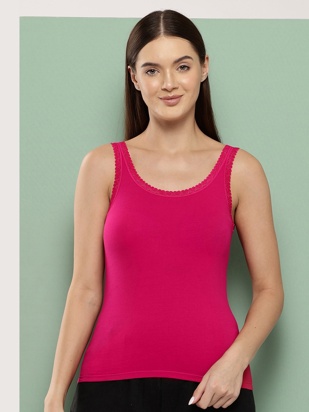 

Leading Lady Non Padded Laced Camisole, Magenta